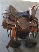 Western Saddle for horse back riding.  Look at