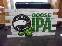 goose ipa tin beer sign