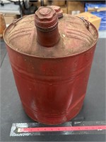 Antique red gas can