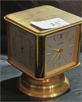 Gold Toned 4 Way Clock & Weather Station  Clock is