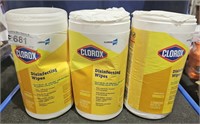 3 Tubs Clorox Disinfecting Wipes