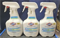 3  Spray Bottles Clorox Fuzion Cleaner & Bleach