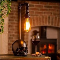 Black Industrial Skull Lamp - RRELMLN