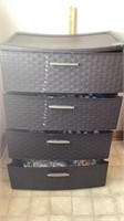 Sterilite 4 Drawer Storage with contents 31x22