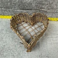 Heart Shaped Woven Basket