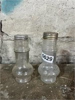 (2) VTG. S/P SHAKERS (GLASS, TALL)