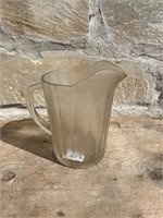 (1) PITTED GLASS UNIQUE TEA PITCHER