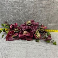 Candle Holder Table Centerpiece Flowers/Grapes