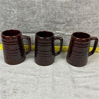 Set of 3 Vtg Marcrest Daisy Dot Stoneware Mugs