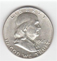 90% silver US Franklin Half Dollar