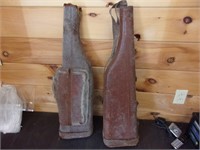 antique shotgun rifle gun case pair