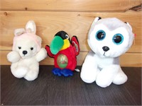 TY beanie baby buff and parrot