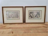 Pair of 18th C Panels After Annibale Carracci