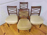 Set of 4 Antique Cross Back Dining Chairs