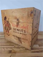 Vintage Dewars White Label Scotch Whisky Crate