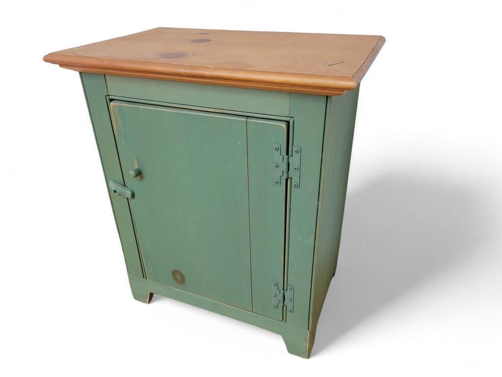Light Green Farmhouse Painted Cabinet