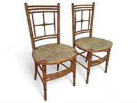 Paint Decorated Faux Bamboo Sheraton Chairs