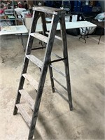Vintage 6 ft wooden ladder