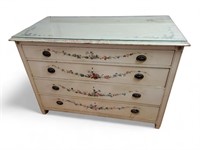French Style Painted 4 Drawer Dresser