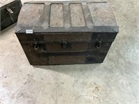 Vintage trunk with tray inside