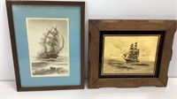 2 ship prints, Ed 420 of ‘CW Morgan at Sea’,