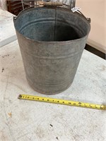 Vintage metal pail with handle