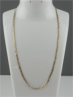 14K WHITE,  YELLOW & ROSE GOLD BRAIDED NECKLACE