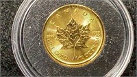 Gold: 2020 1/10 Oz Maple Leaf Canada .9999 Gold
