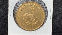 Gold: 1978 1oz Krugerrand Gold Coin