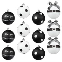 KI Store 12pcs Christmas Polka Dot Ornaments Shatt