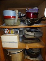 Contents of Kitchen Cabinet Bake Ware & Cook Ware