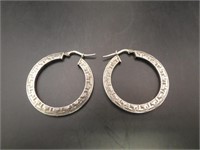 Sterling 1.5" Hoop Earrings