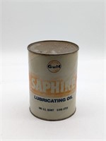 Gulf Saphire Lubricating Oil quart Empty
