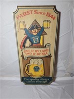 One Pabst Blue Ribbon Wooden Sign