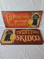 2 Pabst Blue Ribbon Wooden Signs