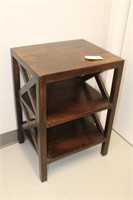 Wooden Hall Table With Shelves