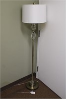 Metal Base Crystal Glass Accent Floor Lamp