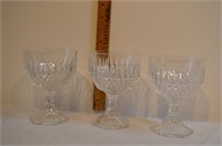 Cut glass goblet - lot of 3