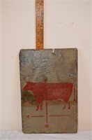 Painted Cow on Slate
