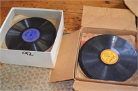 2 boxes 78 RPM records and Edison Discs