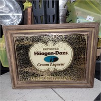 Vintage 21x16” Haagen Dazs Cream Liqueur Mirror