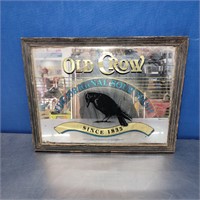 Old Crow Sour Mash Whiskey Mirror Bar Sign