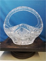 Beautiful crystal basket 10 inches tall with s