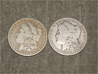 1894 O & 1897 O Morgan 90% SILVER Dollars