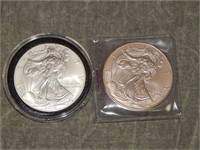 1996 & 2002 American Eagle .999 Troy Ounce coins