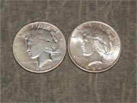 1924 & 1924 S Peace 90% SILVER Dollars