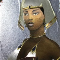 African Beauty - Vintage 10" x 8” Foil Art Alan