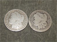 1880 & 1889 O Morgan 90% SILVER Dollars