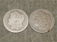 1890  & 1890 O Morgan 90% SILVER Dollars