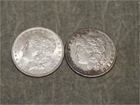 1885 O & 1885 S Morgan 90% SILVER Dollars NICE !!